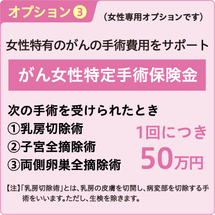 がん女性特定手術保険金