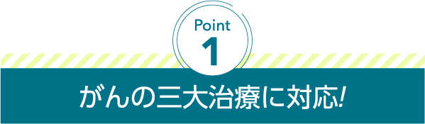 がんの三大治療に対応!