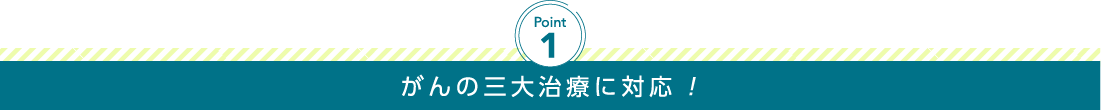 がんの三大治療に対応!